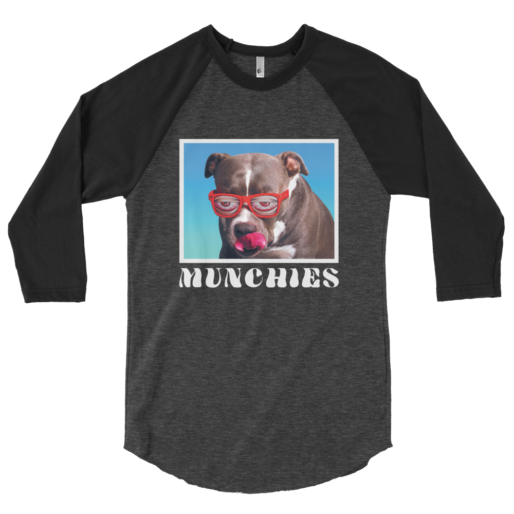 Munchy Tees 3/4 sleeve raglan shirt